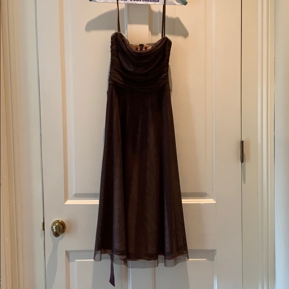 Strapless tulle dress